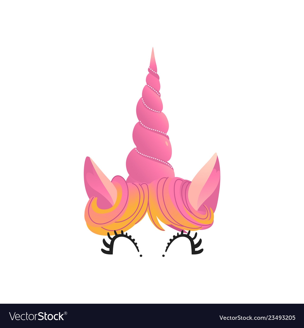 Unicorn Mask Photo Booth Props Icon Royalty Free Vector Worksheets Library