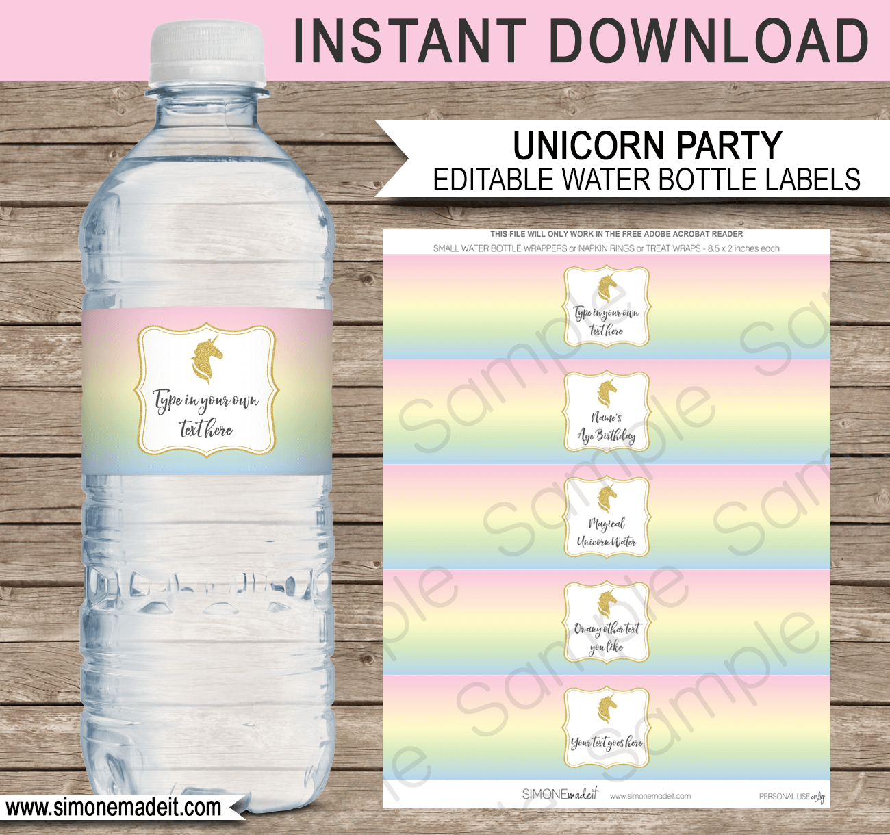 Unicorn Party Printables Invitations U0026 Decorations Theme Templates Unicorn Party Printables Invitations U0026 Decorations Theme Templates