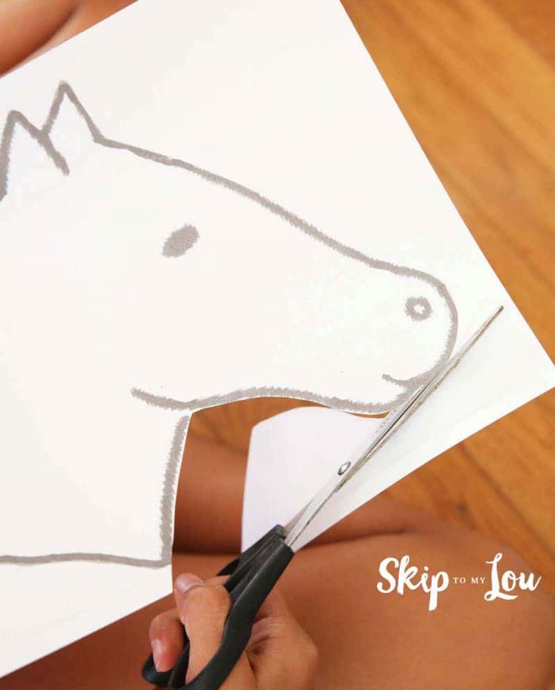 horse head template printable