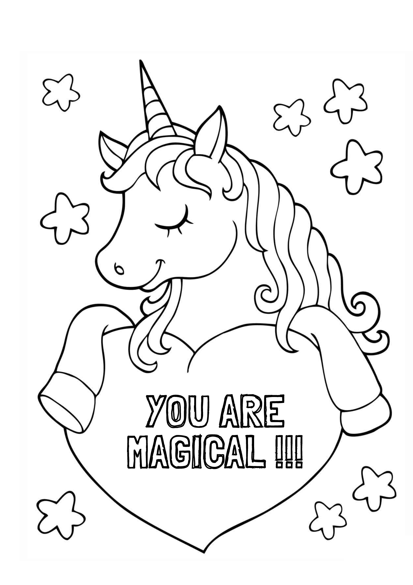 Unicorn Valentines Day Printable Free