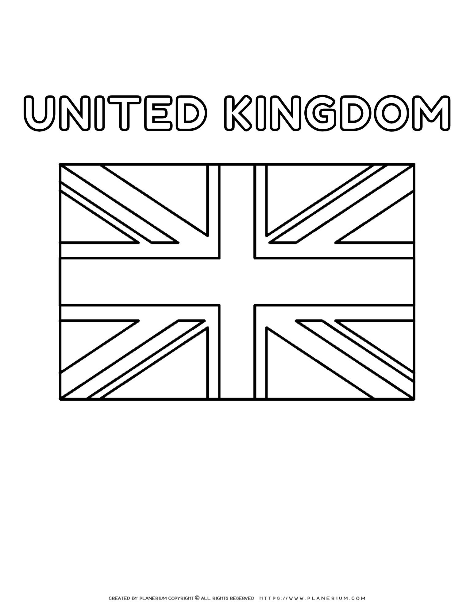 United Kingdom Flag Coloring Page Fun And Educational Activity