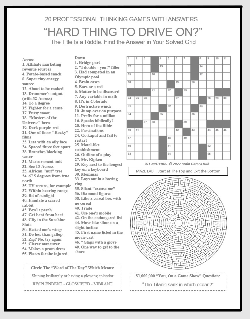 Universal Crosswords Editors 100 Favorite Puzzles Parker Worksheets Library