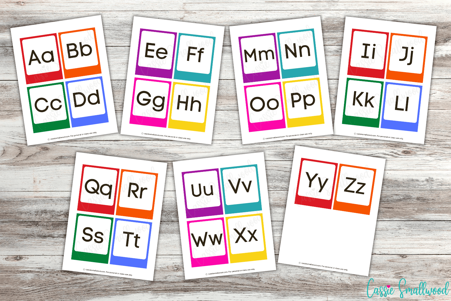 Upper Case And Lower Case Alphabet Flashcards Cassie Smallwood