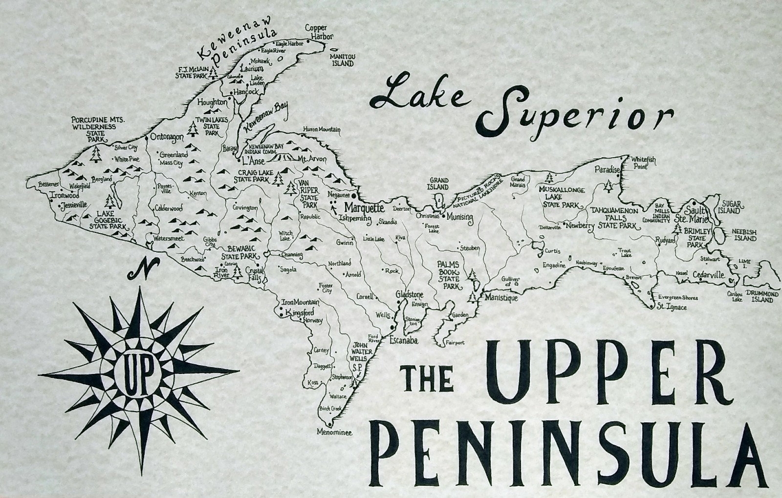 Upper Peninsula Michigan Map