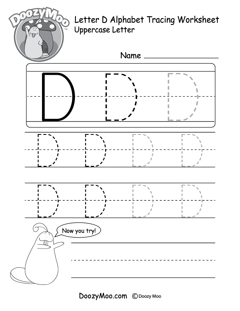 Uppercase Letter Tracing Worksheets Free Printables Doozy Moo