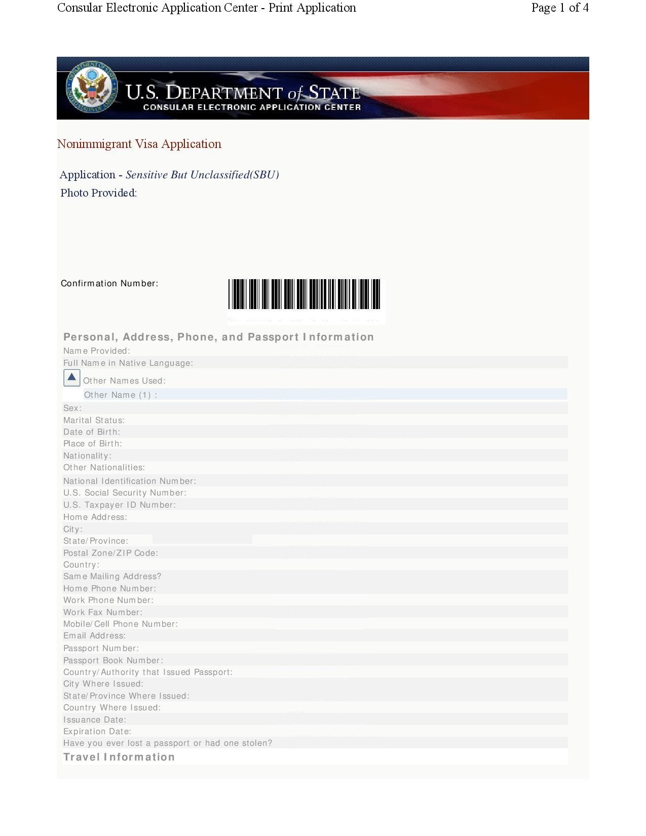 US Tourist Visa DS 160 Printable Form Visas And Migration To Other Countries Thailand News Travel U0026 Forum ASEAN NOW