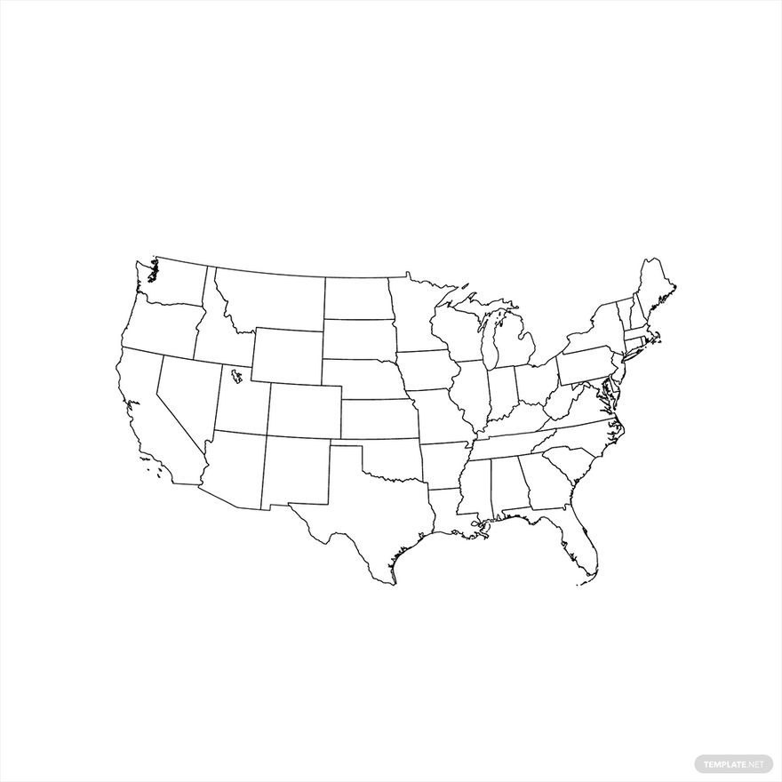 USA Map Outline Vector In Illustrator PNG SVG JPG EPS 