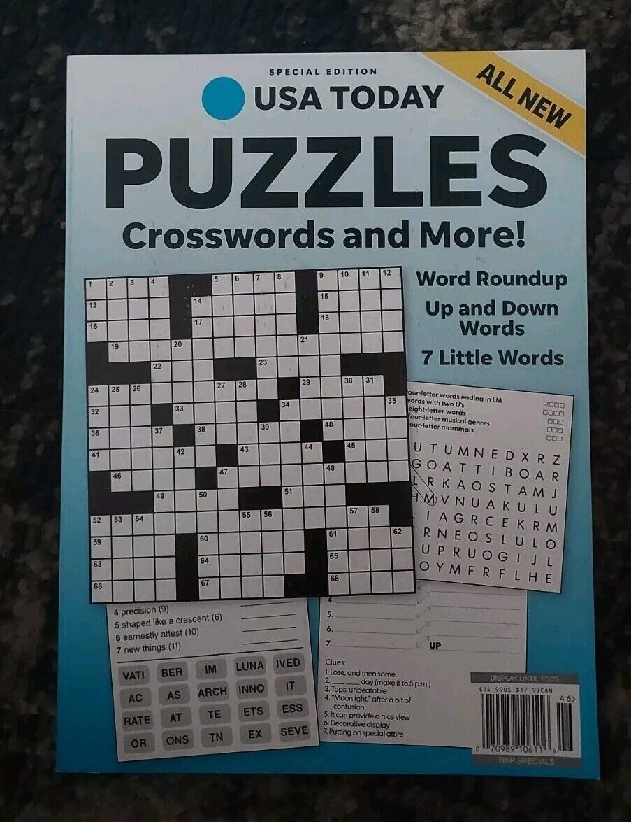 USA TODAY SPECIAL EDITION Magazine PUZZLES Crosswords More Variety Book ALL NEW