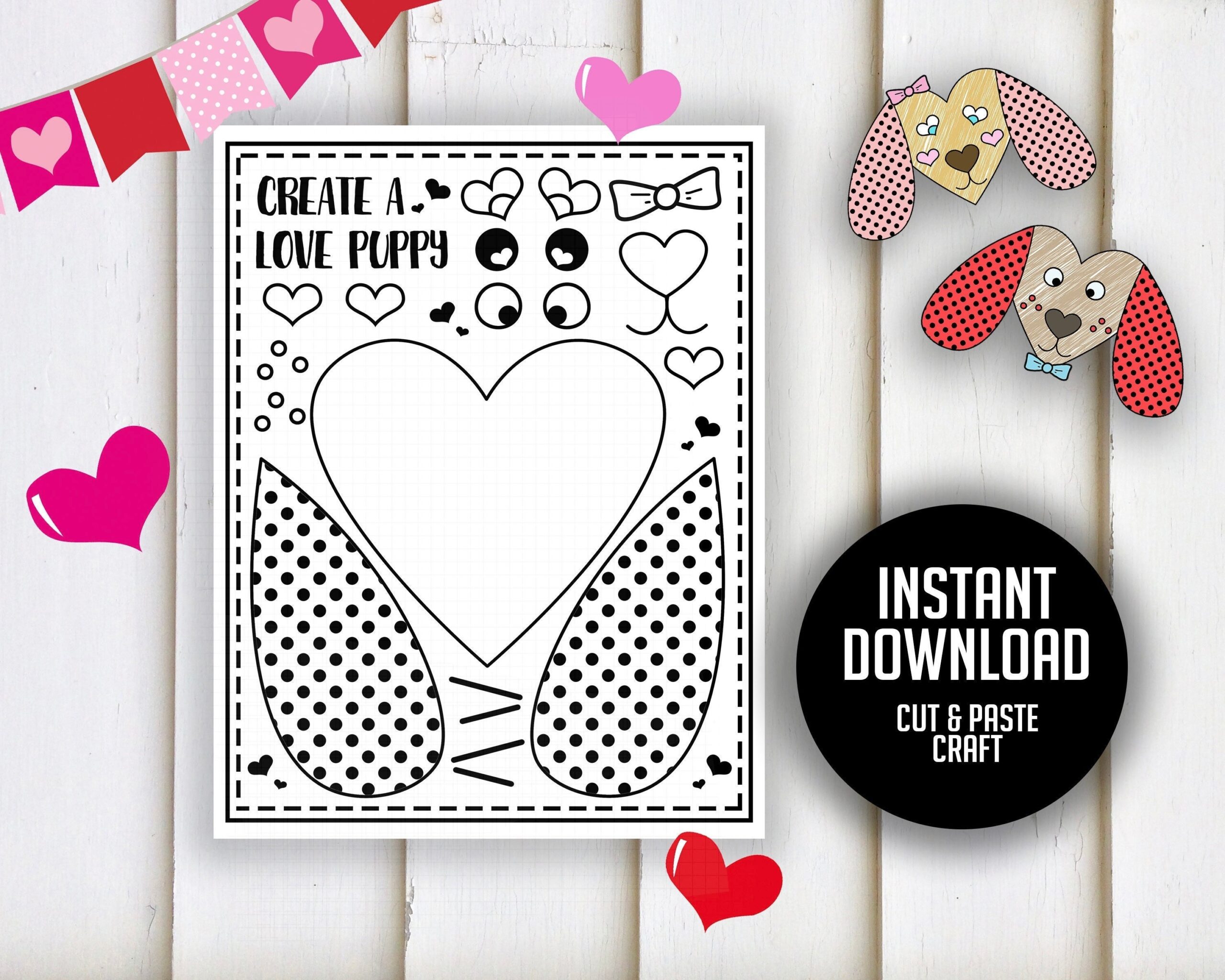 Valentine Cut And Paste Printable 