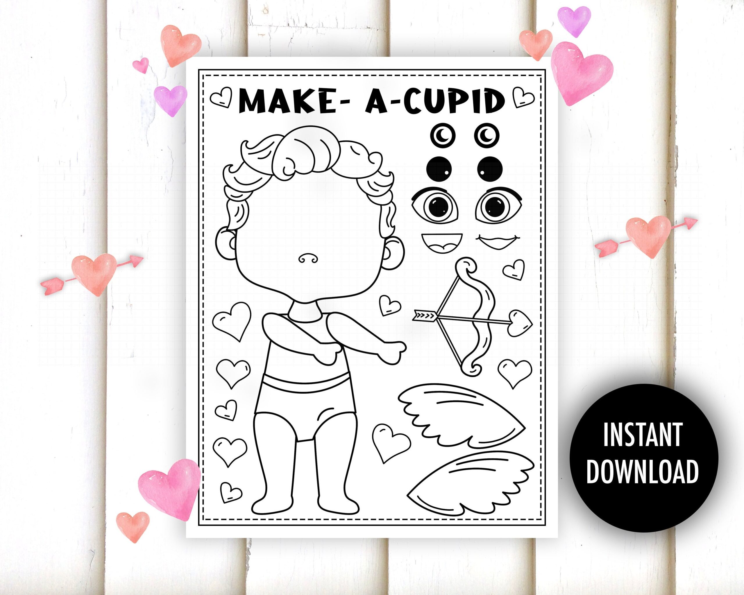 Valentine Cut And Paste Printable 