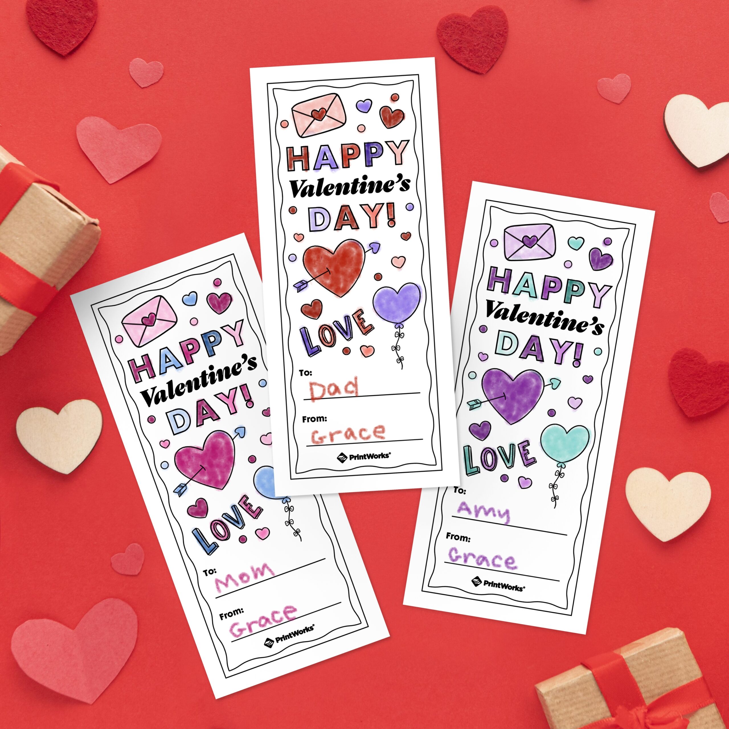 free printable heart bookmarks