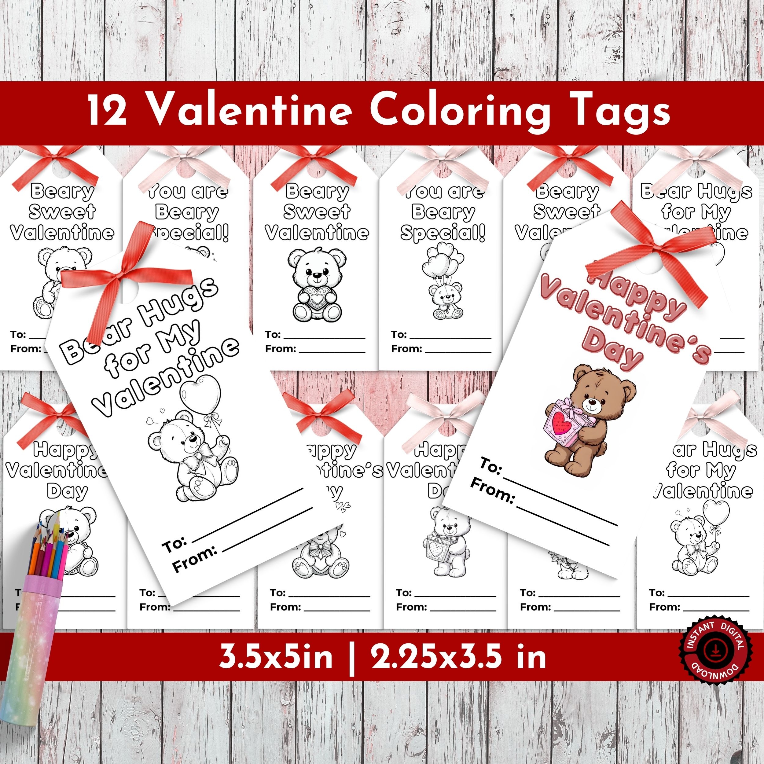Valentine s Day Coloring Cards For Kids Home And School DIY Valentine Card Coloring Book Style