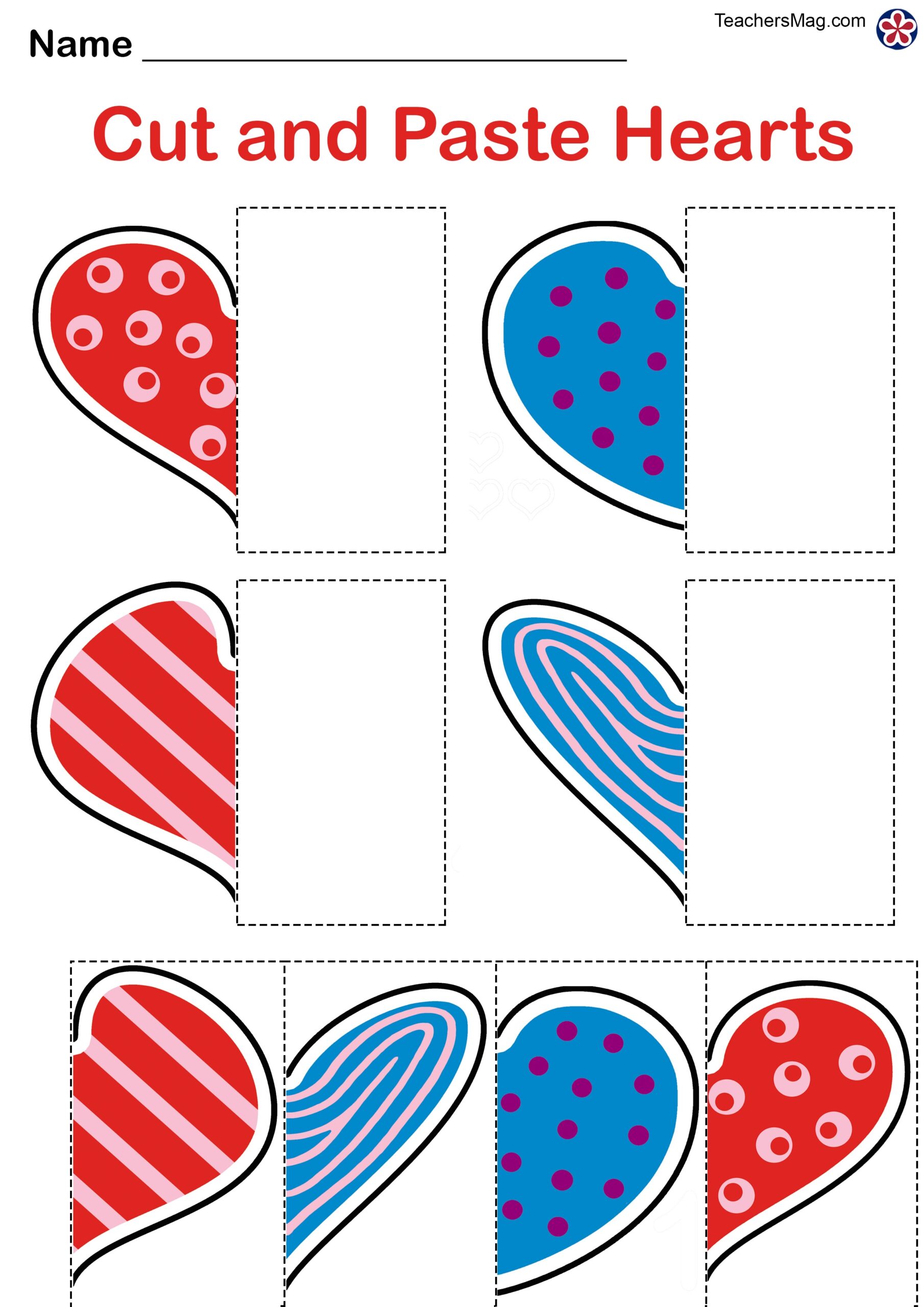 preschool valentine printable worksheets
