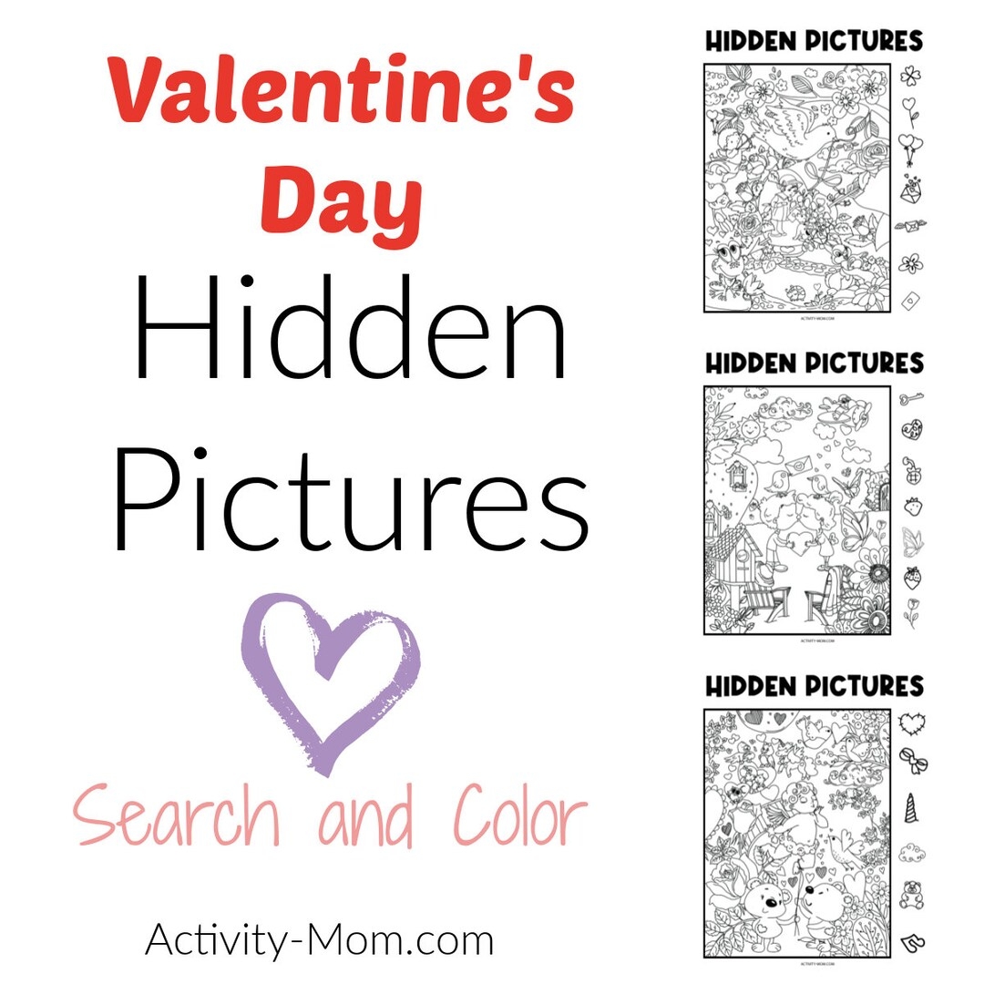 Valentine s Day Hidden Pictures Etsy