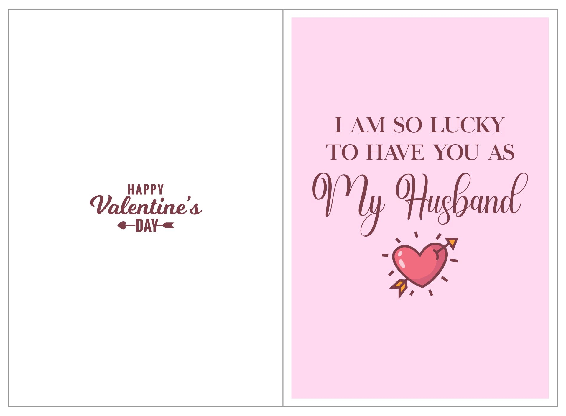 free printable husband valentine cards
