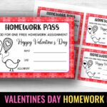 Valentines Day Homework Pass Printable Homework Pass