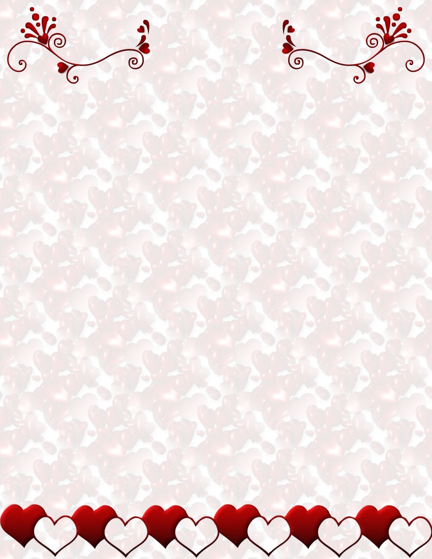 Valentines Day Stationery Theme Page 1