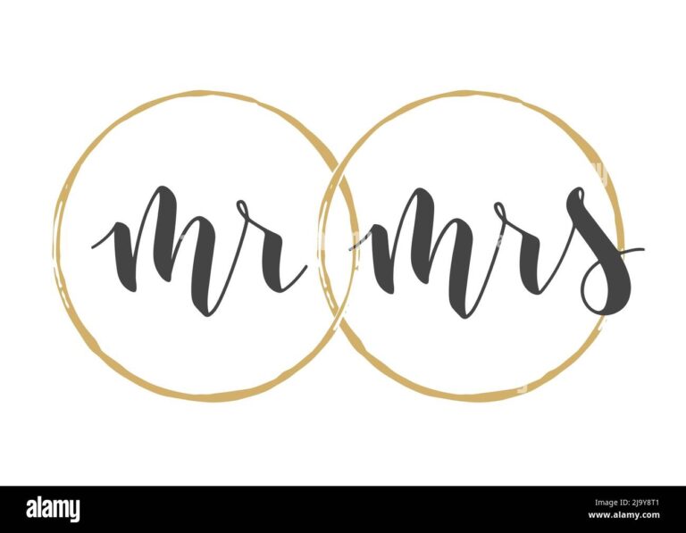Vector Illustration Handwritten Lettering Of Mr And Mrs Template For Banner Greeting Card Postcard Wedding Invitation Poster Or Sticker Stock Vector Image U0026 Art Alamy