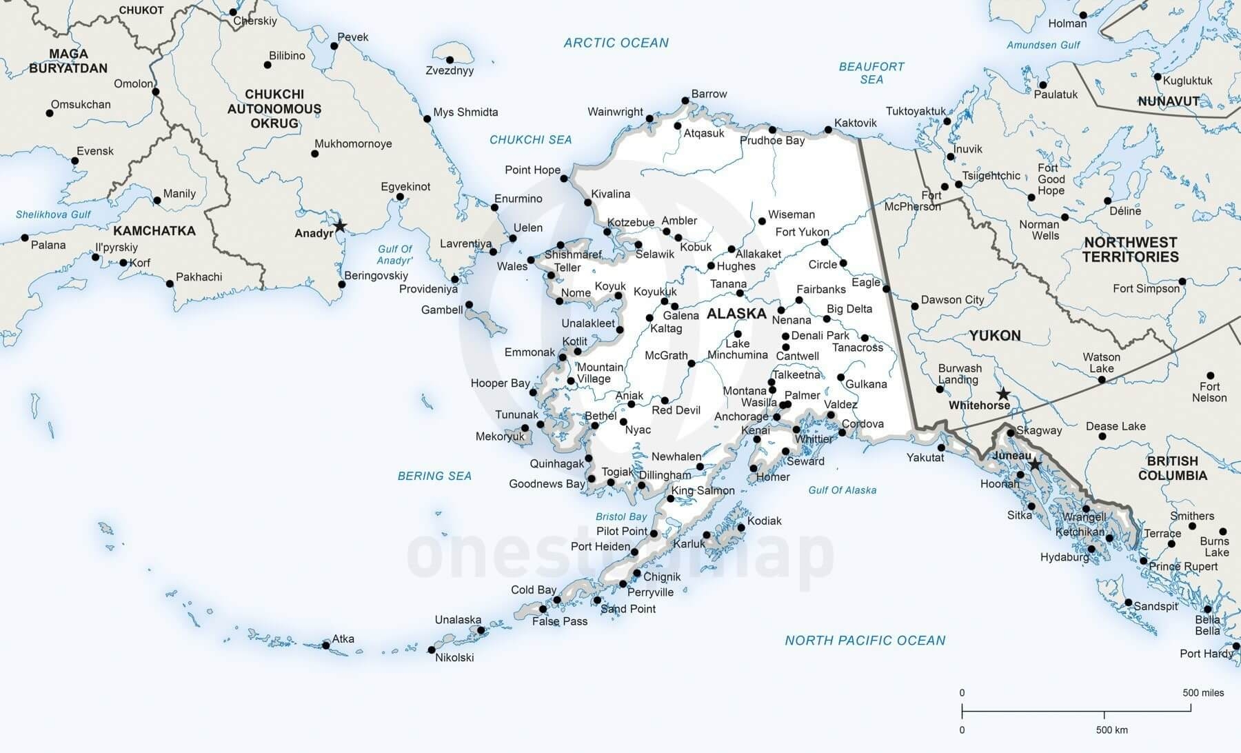 printable map of alaska