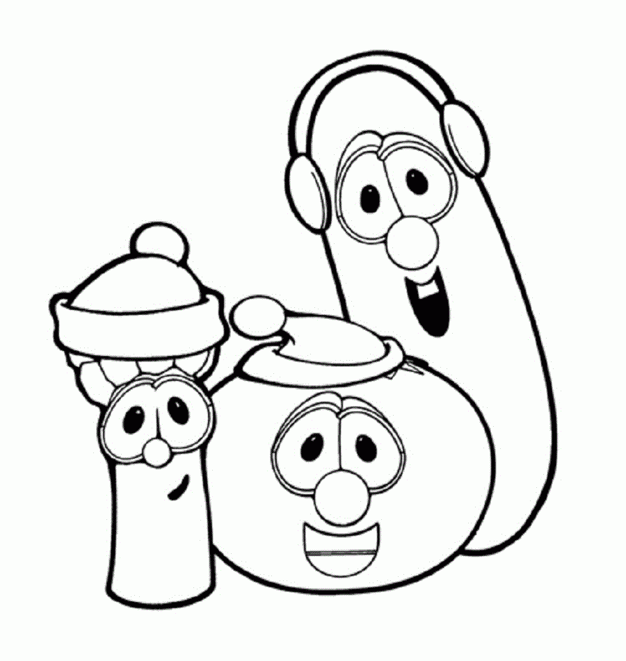 veggietales coloring page printable