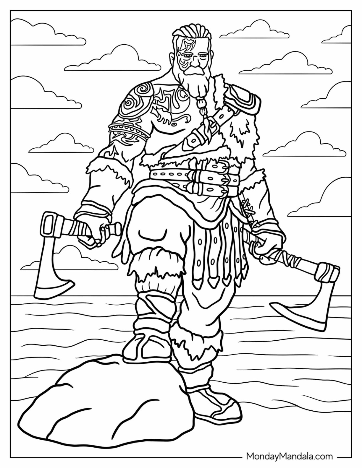 Viking Coloring Page Free Printables Treasure Hunt 4 Kids 