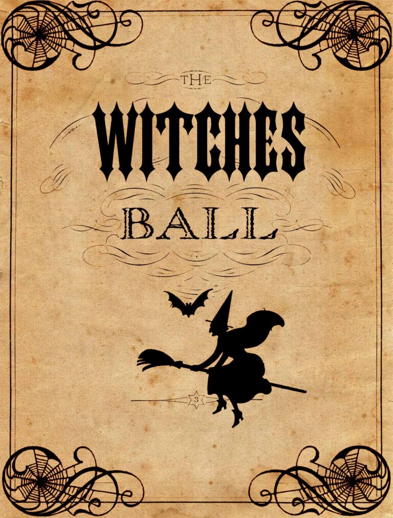 Vintage Halloween Printable The Witches Ball The Graphics Fairy