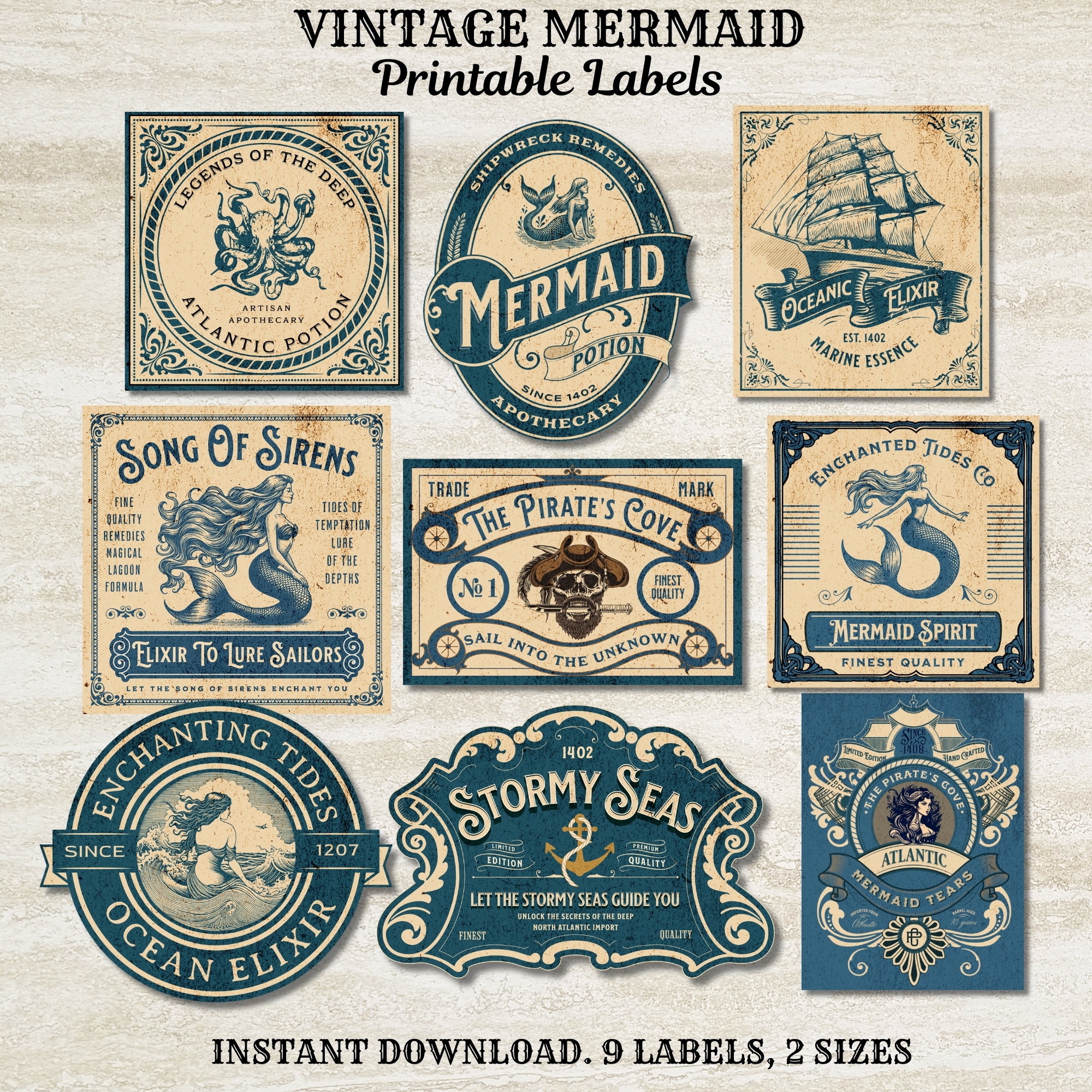 dragon scales mermaid tears printable potions labels