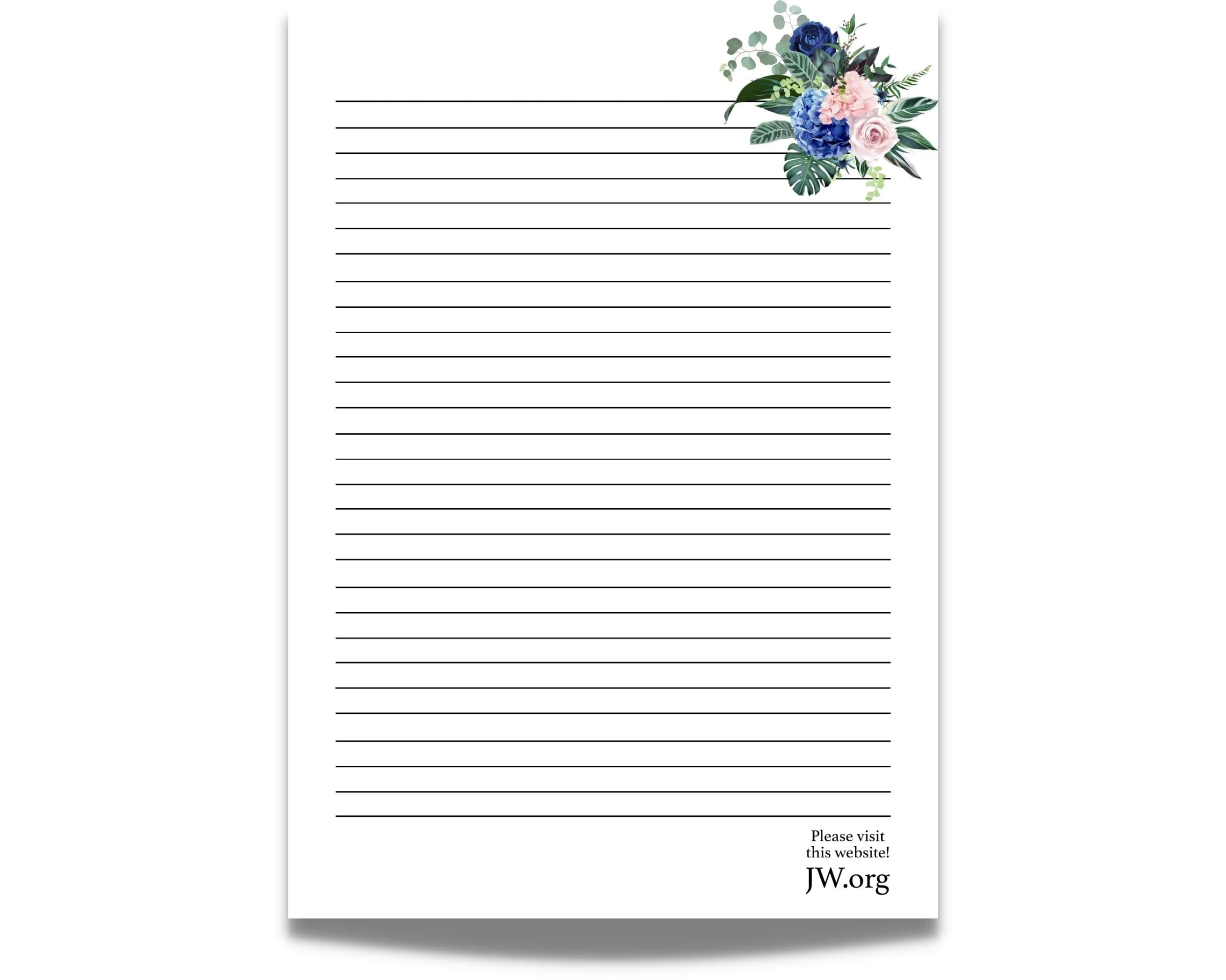 Vintage Paper A4 Letter Writing Paper Sheets Red Squirrel And Floral Cute Lined Paper