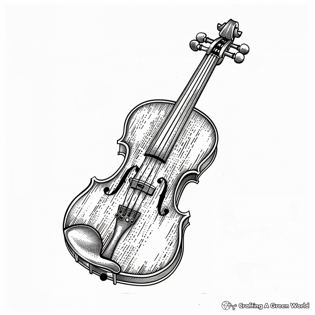 Violin Coloring Pages Free U0026 Printable 