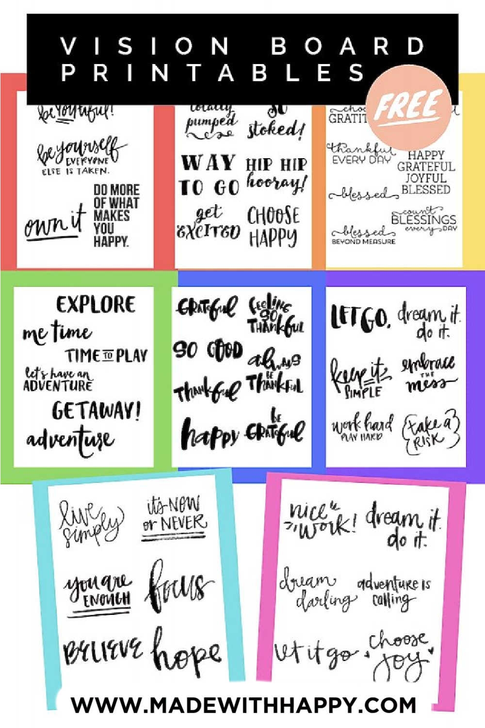 vision board free printables vision board free printables