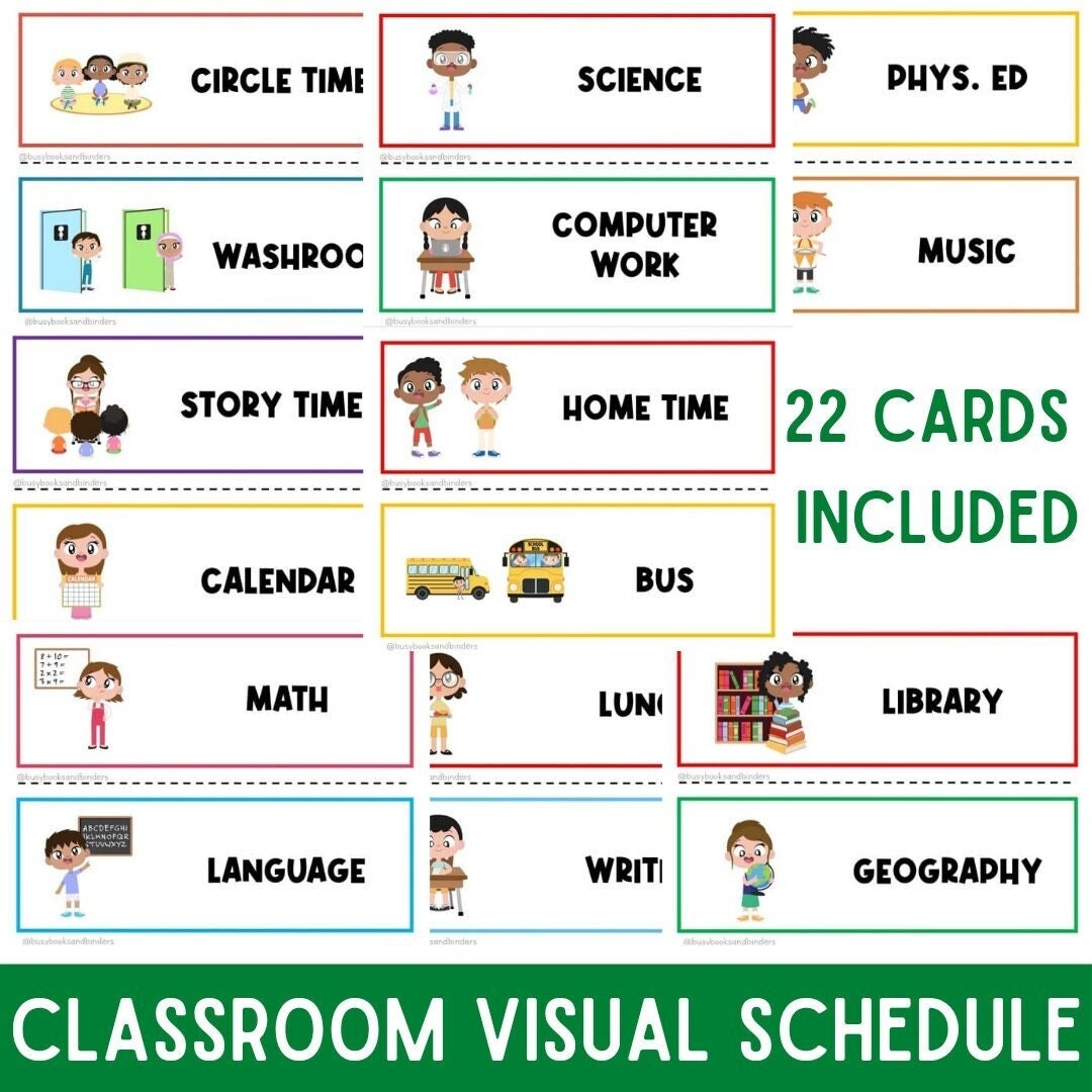 Visual Schedule Classroom Schedule Kids Printable Schedule Daily Worksheets Library
