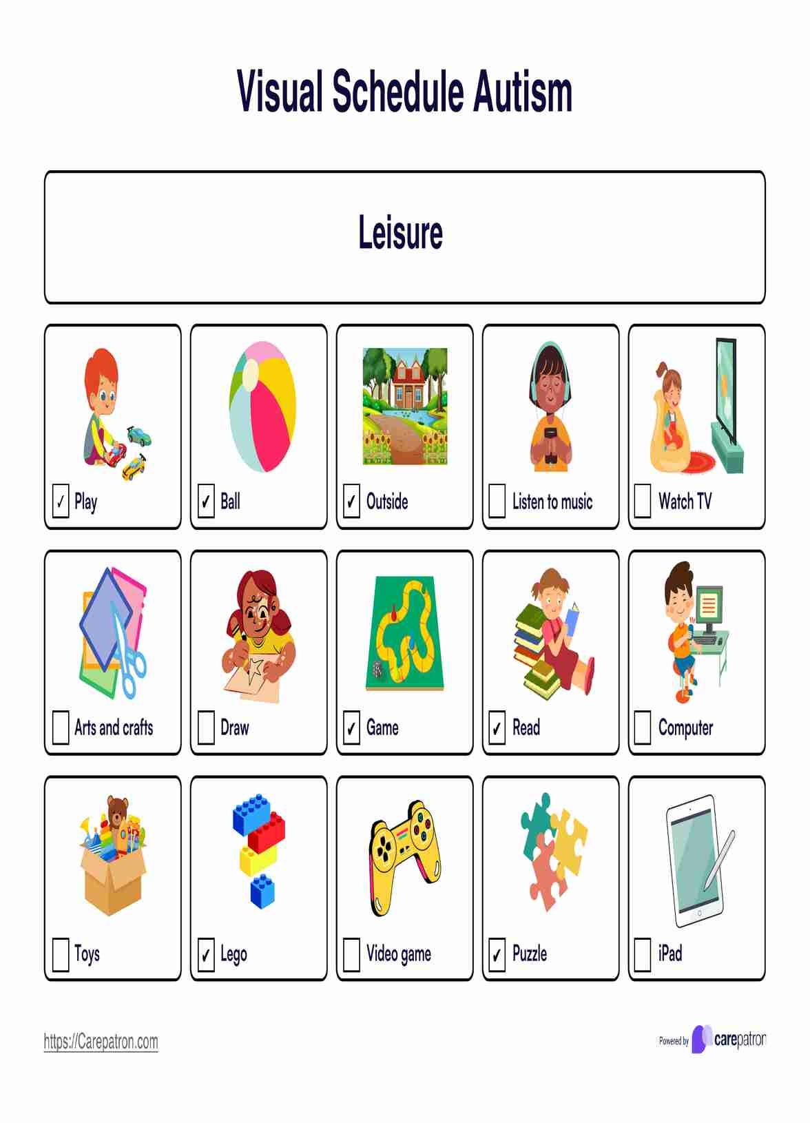 free printable resources for autism