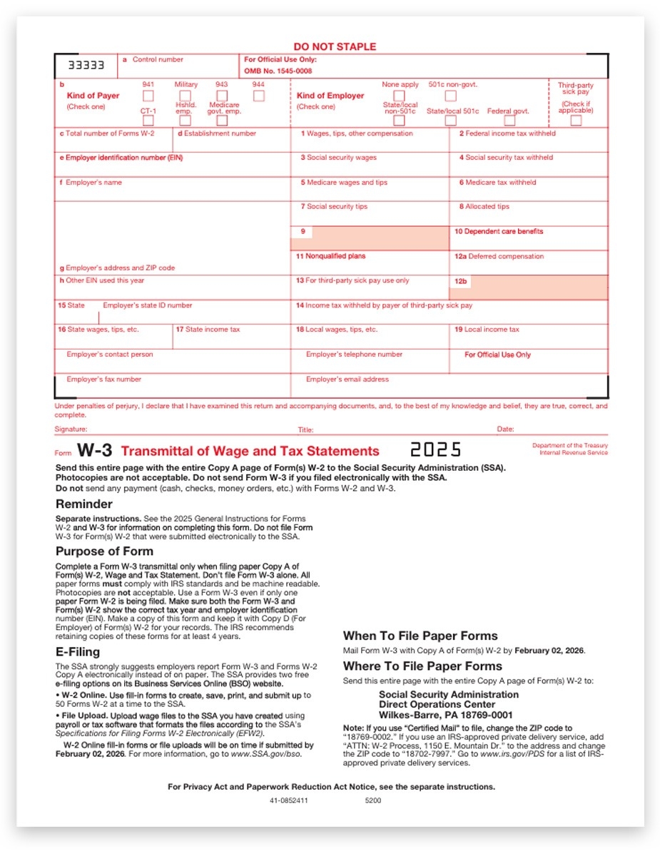 W2 Tax Form Sets Official IRS W 2 Forms Discount Tax Forms