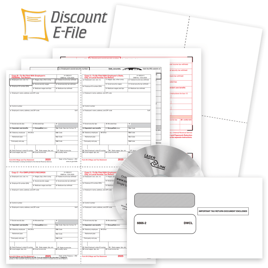 W2 Tax Forms And Envelopes For 2025 DiscountTaxForms