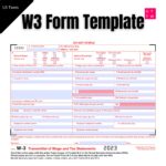 W3 Form IRS 2023 Fillable PDF Etsy