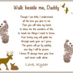 Walk Beside Me Daddy Poem 8x10