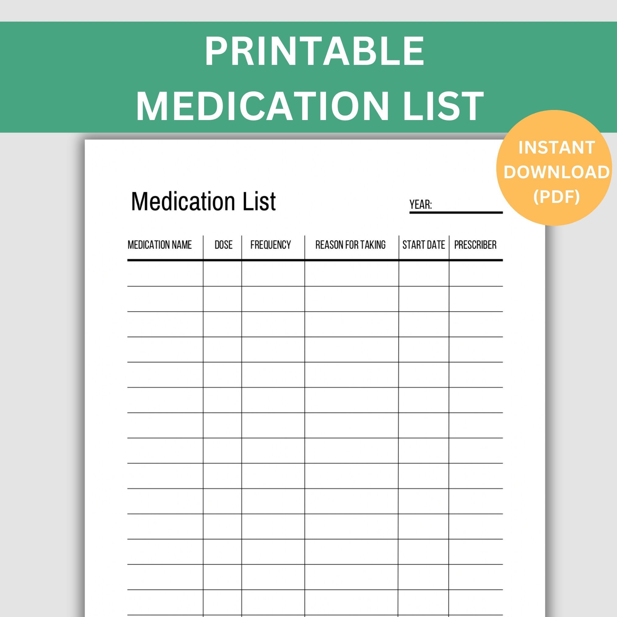 Wallet Medicine List Etsy Singapore