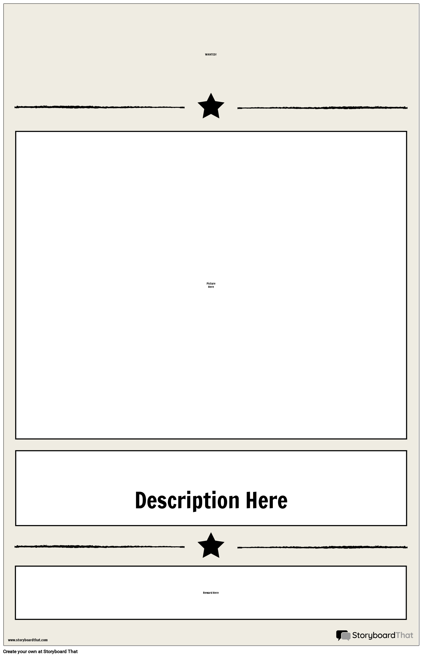 Wanted Poster 1 Storyboard By Poster templates