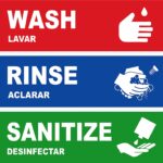 Wash Rinse Sanitize Vinyl Decals NapNameplates