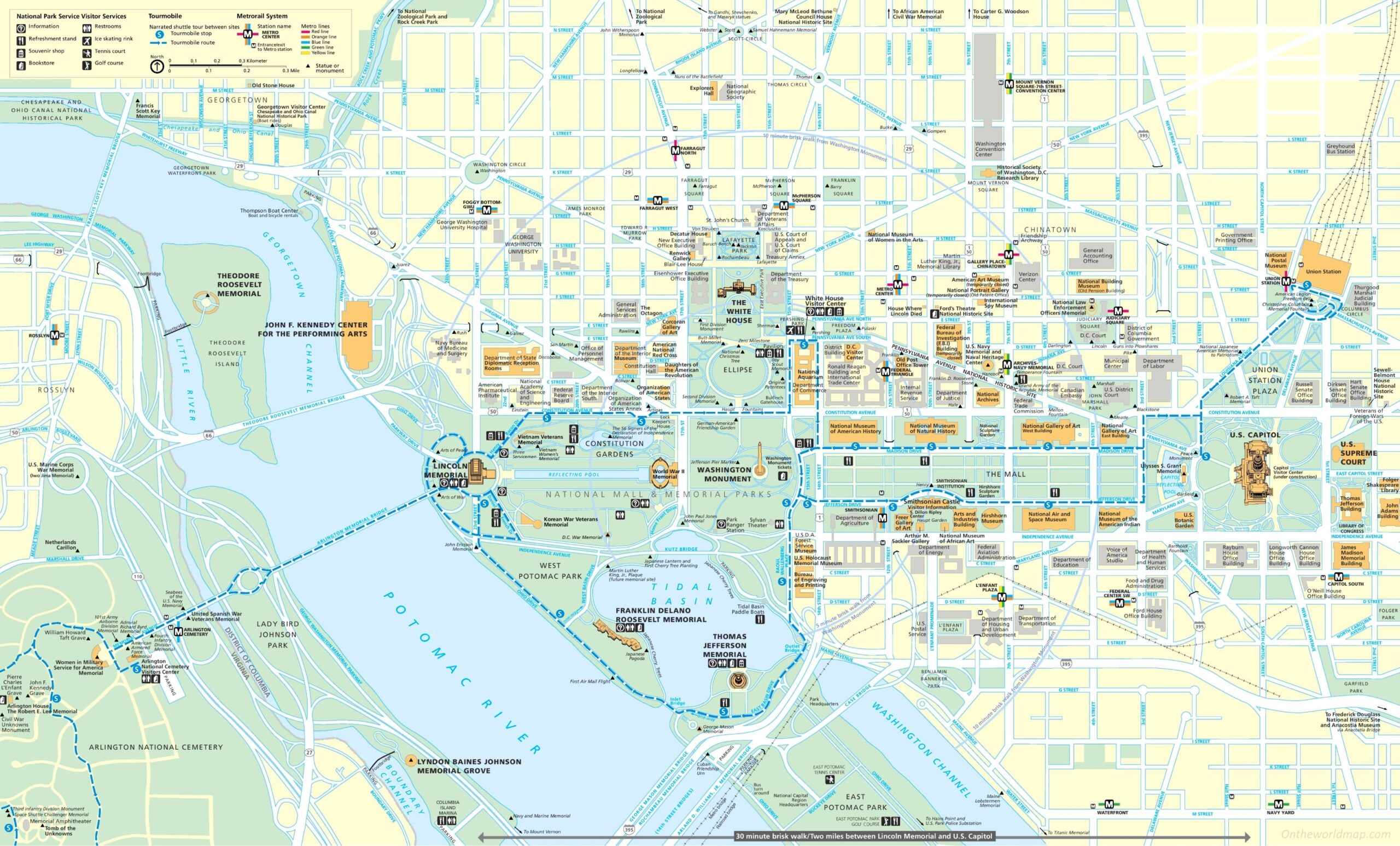 printable walking map of washington dc