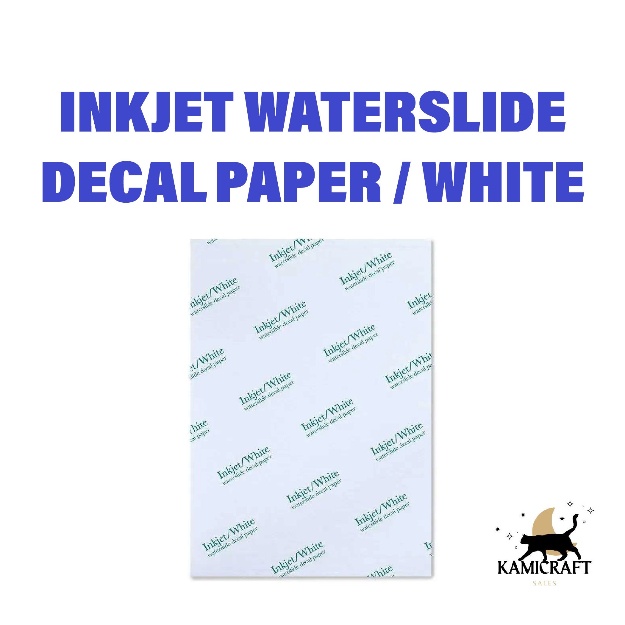 screen printable water slide paper