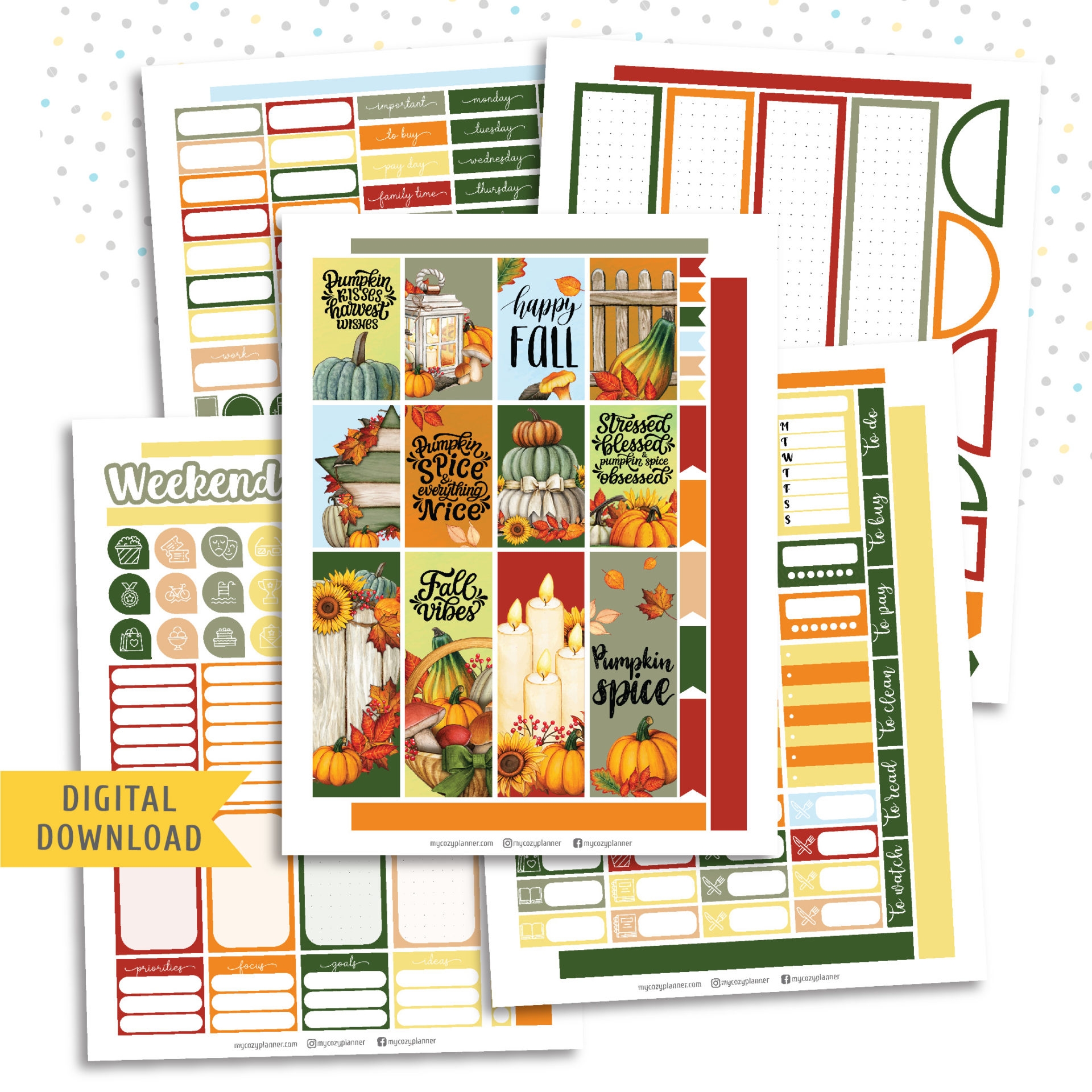 free planner printable sticker kits
