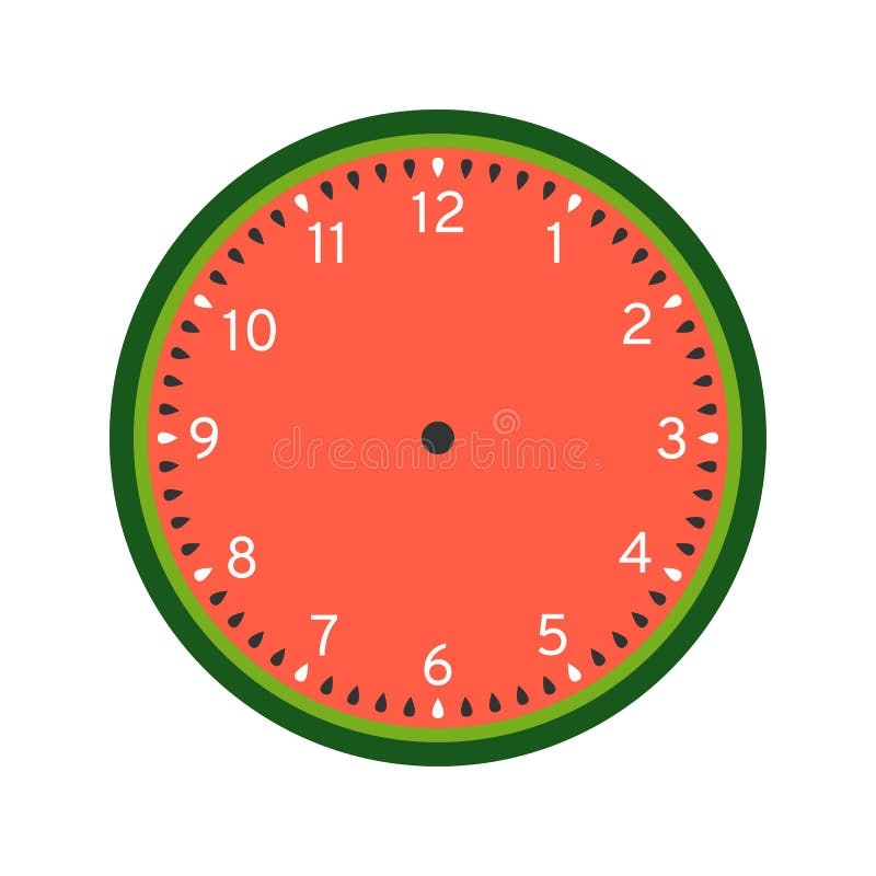 Watermelon Printable Clock Face Template Stock Vector Illustration Of Minute Circle 147594962 Watermelon Printable Clock Face Template Stock Vector Illustration Of Minute Circle 147594962