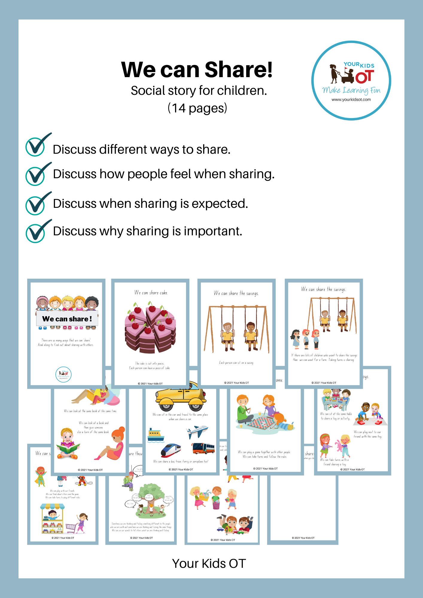 sharing social story printable