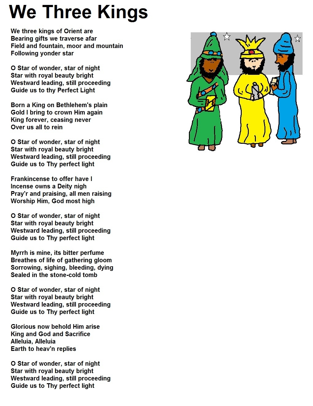 We Three Kings Lyrics We Three Kings Lyrics