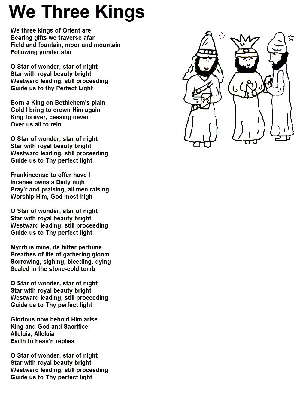 We Three Kings Lyrics We Three Kings Lyrics