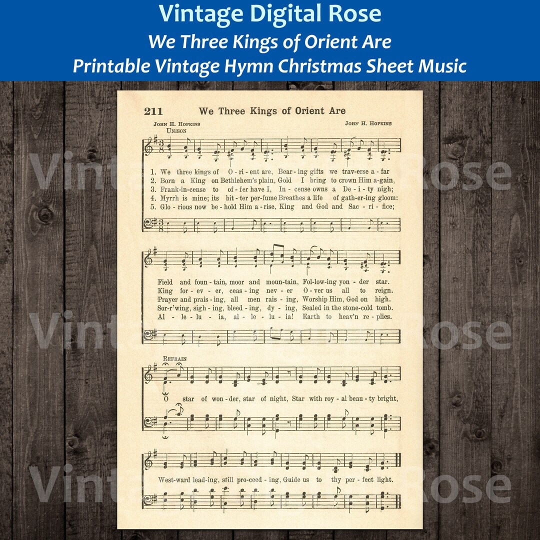 We Three Kings Of Orient Are Printable Vintage Christmas Hymn Carol Sheet Music Etsy We Three Kings Of Orient Are Printable Vintage Christmas Hymn Carol Sheet Music Etsy
