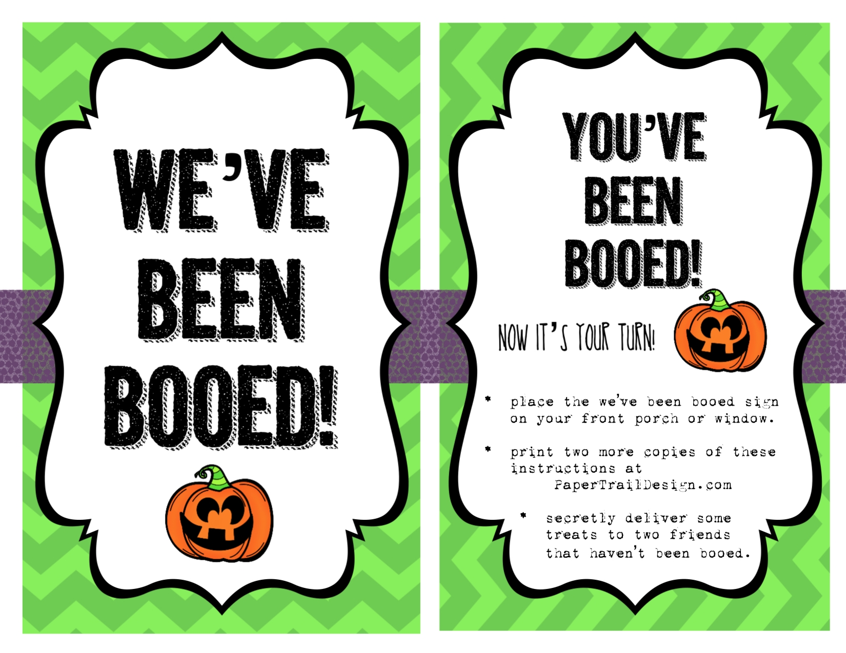 We ve Been Booed Free Printable Paper Trail Design We ve Been Booed Free Printable Paper Trail Design