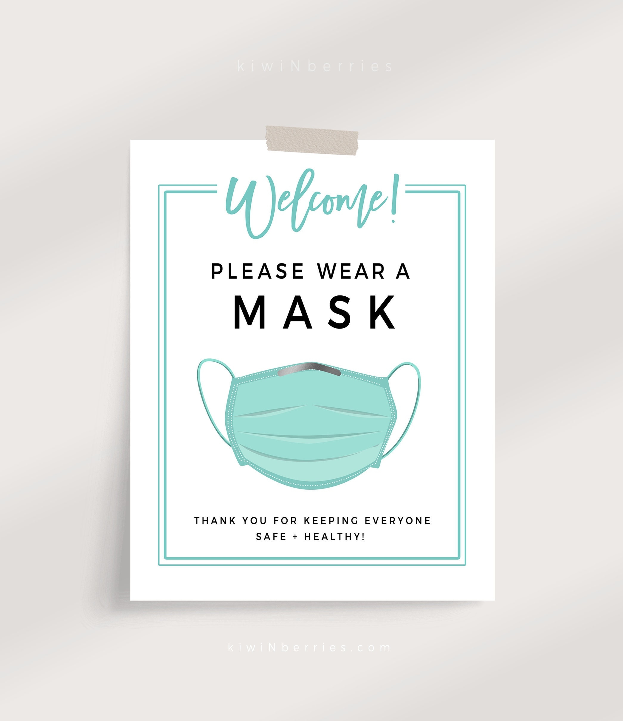 Wear A Mask Sign Business Mask Sign Printable Wear A Mask Sign 