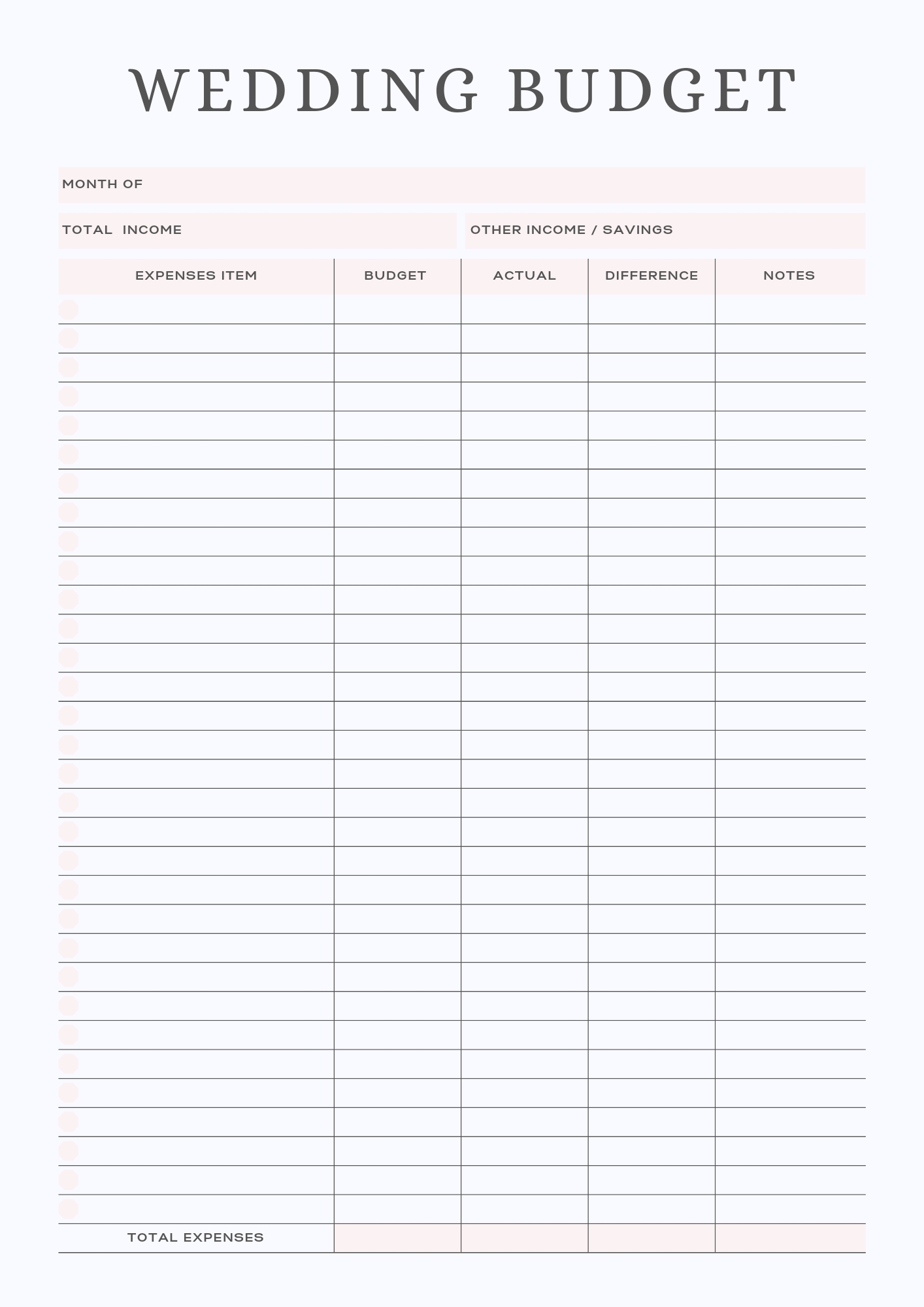 Wedding Budget Planner Sale